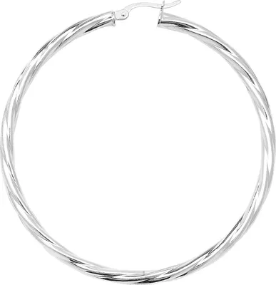Produktbild von 925 Sterling Silber Damen - Paar Creolen - 50mm; TRS11518MM50