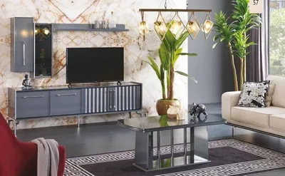 Produktbild von Wohnzimmer Set TV-Ständer mit Wandschrank + Couchtisch JVmoebel