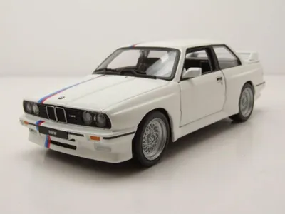 Produktbild von Bburago 18-21100 - Modellauto - BMW 3 Series M3 1988 (weiß, Maßstab 1:24)