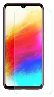 A screen protector laid over a smartphone with a colorful wallpaper.