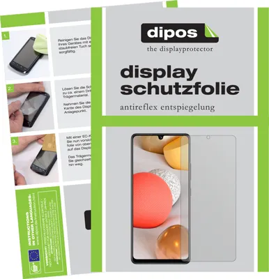 A collage of images showing instructions for applying a screen protector and a product shot of the screen protector.