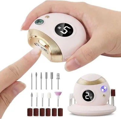 Produktbild von Elektrische Nagelknipper 3-in-1 mit LED-Licht, 11 Slijpkoppen für Babys, Erwachsene und Senioren - Automatische Nagelverzorgung in Rosa