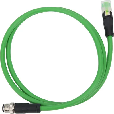 Obrázok produktu pre M12 na RJ45 Patch Cord 4Pin Sieťový kábel pre priemyselné ethernetové aplikácie IP67 Vodotesný
