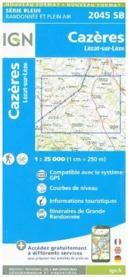 Image de Cazères, Lézat-sur-Léze, échelle 1:25 000