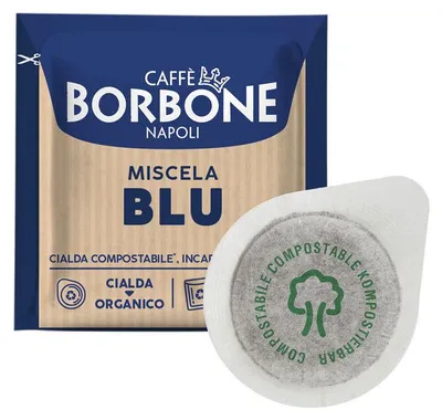 Obrázek produktu pro Caffè Borbone Miscela Blu, kávové podložky pro systém ESE, 44 mm, 150 kusů, hmotnost 7,2 g na kus