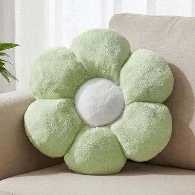 Produktbild von Famanu Dekoratives Kissen Blumenform - Grün
