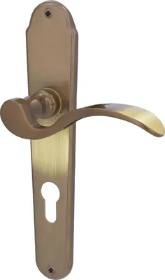 Produktbild von Südmetall Türgriff-Garnitur Langschild Panda PZ Messing brüniert bronze 225 x 45 mm