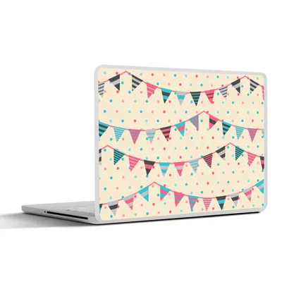 Produktbild von MuchoWow® Laptop Aufkleber Sticker Cover Girlanden - Muster - Pastell 25x18 cm - Laptop-Deko