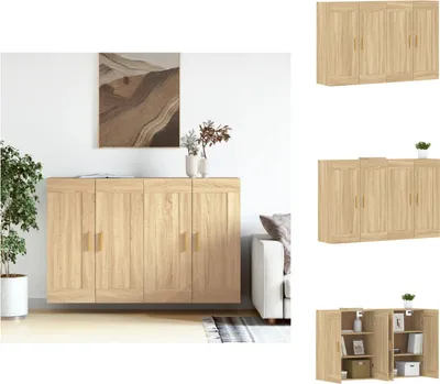 Zdjęcie produktu dla vidaXL Szafki ścienne 2 szt. materiał drewnopochodny dąb sonoma - Kredensy