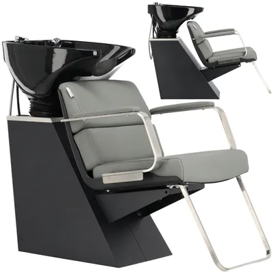 Produktbild von Tina Friseur- & Barbershop-Waschbecken mit schwenkbarer Keramik-Waschschale, Armatur, Mischbatterie & Handbrause