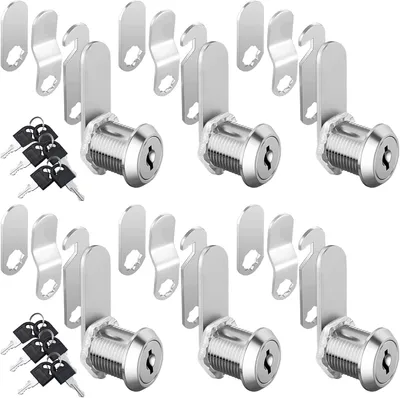 Productafbeelding van Brievenbusslot 20 mm, 6 stuks, met 4 verschillende slotplaten, voor post