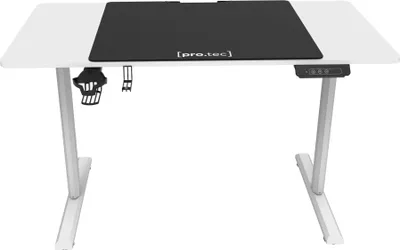 Produktbild von Höhenverstellbarer Tisch 'Pomona' elektrisch Stahlgestell 110 x 60 cm Weiß