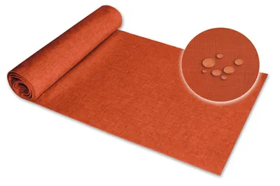 Produktbild von Tischläufer 40x140 cm terracotta Leinenoptik beschichtet Lotuseffekt Tischband Mitteldecke