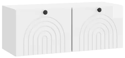 Immagine prodotto di vidaXL Mobile TV da parete, bianco lucido, 78,5 x 31 x 30 cm