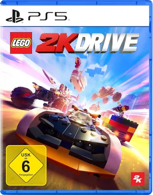 The image shows the front cover of the LEGO 2K Drive PS5 game.