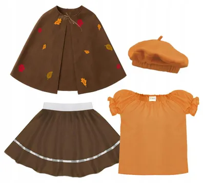 Produktbild von Herbstkostüm Set mit Umhang und Mütze für Kinder