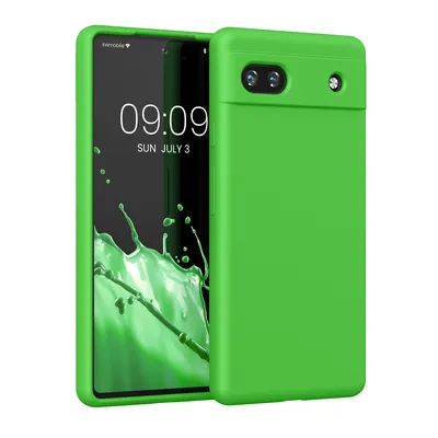 Produktbild von kwmobile Handyhülle für Google Pixel 6a Hülle, für Pixel 6a Case - Hülle Silikon - kabelloses Laden - Limettengrün