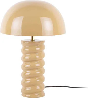 Immagine prodotto di Leitmotiv - Lampada da tavolo Gracio - Marrone chiaro - Ø30cm Lampada da tavolo - Lampada da comodino, soggiorno, camera da letto