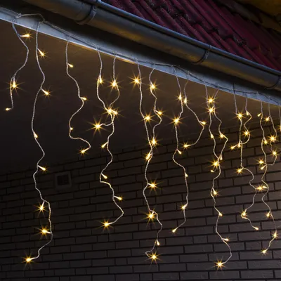 Image de HI LED Lichtervorhang "Eisregen" 200 LED warmweiß 412555 4034127761519