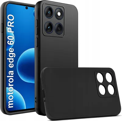 Immagine prodotto di Custodia in silicone nero opaco Slim per Motorola Edge 60 Pro