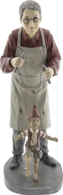 Immagine prodotto di Clayre & Eef figura Pinocchio 36 cm in poliresina grigia