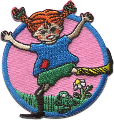 Produktbild von Pippi Langstrumpf © Tanzt Blume - Aufnäher, Bügelbild, Aufbügler, Applikationen, Patches, Flicken, Zum Aufbügeln, Größe: 6 x 6,2 cm