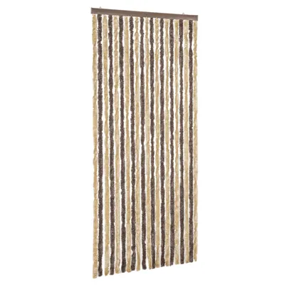 Produktbild von Fliegenvorhang Dunkelbraun und Beige 90x200 cm Chenille
