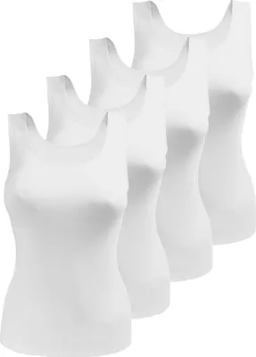 Produktbild von Yenita® Seamless Unterhemd - Top 4er Set Tank Top M weiss