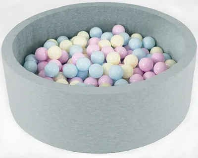 Produktbild von Bällebad Spielplatz + 200 Bälle Pink, Blau, Gelb (Pastell)