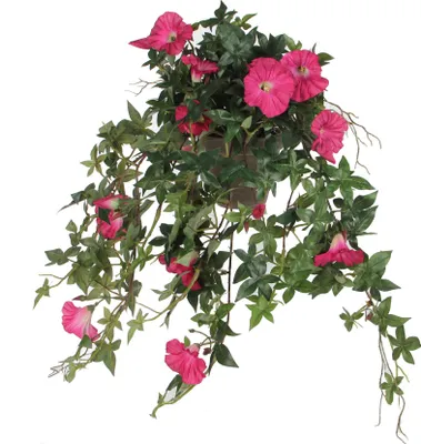 Produktbild von Mica Decorations Petunien hängend in Blumentopf Stan - L50 x T45 x H25 cm - Dunkelrosa