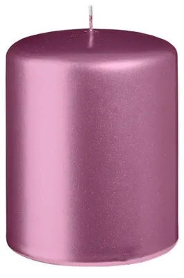 Produktbild von Stumpenkerzen Metallic Matt Orchidee 100 x Ø 80 mm, 12 Stück