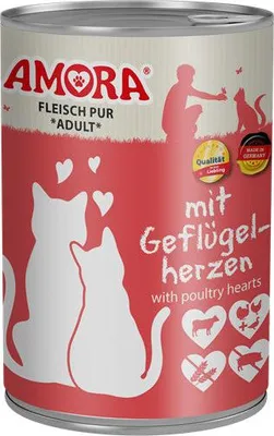 Produktbild von Amora 4028802250993, Adult, jede Rasse, Herz, Geflügel, 400 g, Ohne künstliche Farbstoffe