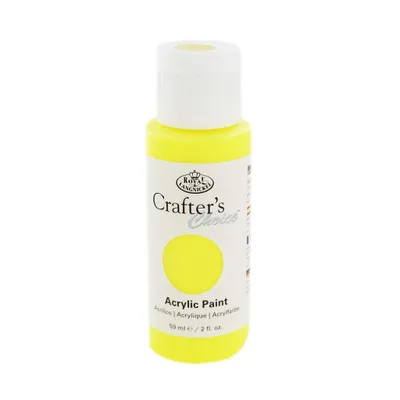 Productafbeelding van Royal & Langnickel Essentials Acrylverf, 59 ml, fluorescerend citroengeel