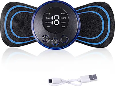 Produktbild von Mini-Massagegerät, 8 Modi, Niederfrequenz, wiederaufladbar, Ganzkörper-Schmerzlinderungstherapiegerät, Physiotherapie-Instrument, Muskelstimulator