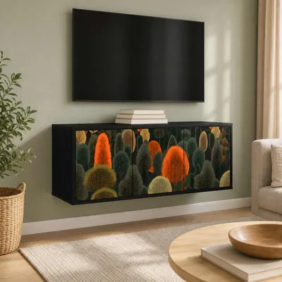 Image de Meuble TV mural exclusif - Modèle ZAANDAM - 102 x 33 x 40 cm