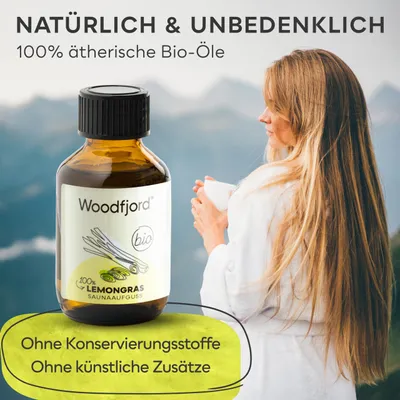 Produktbild von Saunaaufguss mit ätherischen Ölen und Alkohol, hergestellt in Hamburg