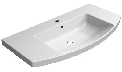 Zdjęcie produktu dla Sapho GSI Pura - Umywalka 100x52 cm, z przelewem, z otworem na baterię, ExtraGlaze, biała 8643111