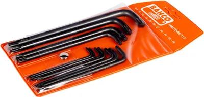 Produktbild von Bahco Langer TX-Winkelschraubendreher-Satz, phosphatiert, T7-T50 - 11-tlg.