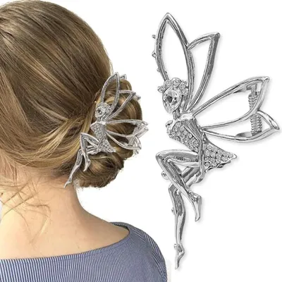 Image de Pinces à cheveux elfiques Femmes Strass Métal Pince à cheveux grande - Cadeau Filles Barrettes à cheveux Accessoires de cheveux Femmes