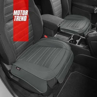 Produktbild von Autostoelhoezen 2-pack, grijs, kunstleer, gewatteerd, opbergzakken, voor auto's, SUV, vrachtwagens