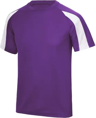 Produktbild von Just Cool JC003 | Contrast Cool Sport T-Shirt + WRAP  - Farbe: Purple/Arctic White - Größe: S