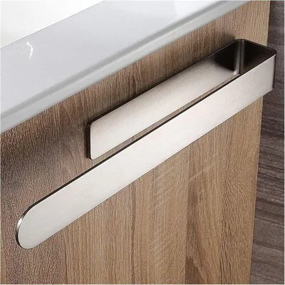 Image de Porte-serviettes adhésif, 37 cm, en acier inoxydable, pour salle de bain et cuisine
