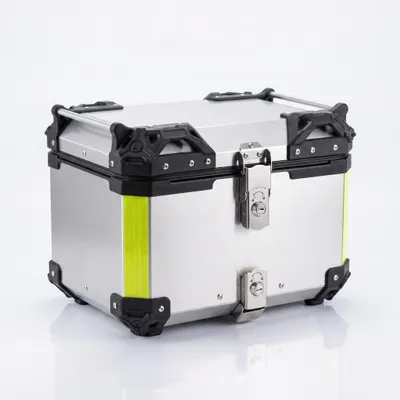 Produktbild von Motorrad-Topcase 38-l Aluminiumlegierung Universelle Heckbox mit Lederauskleidung