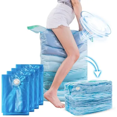 Produktbild von Vakuumbeutel für Kleidung Würfel 4 Jumbo 80x100x38 cm Blau