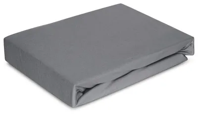 Produktbild von Design91 Spannbettlaken mit Gummizug JERSEY4 stahl 240x220 30CM 190