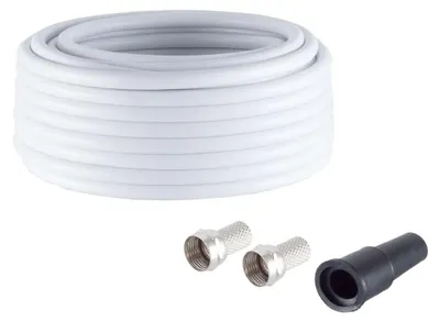 Produktbild von Koaxialkabel Set 0,64/3,8, CCS, 2-fach, 75dB, 20m