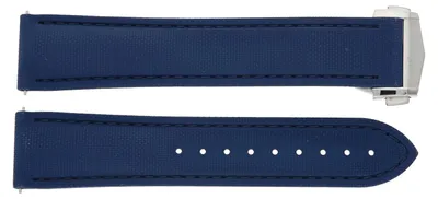 Produktbild von Kautschuk Uhrenarmband Fluco dunkelblau 929M-06-20 Bandanstoß 20 mm
