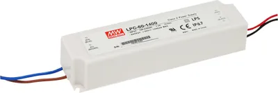 Produktbild von MEANWELL LPC-60-1050 - LED Schaltnetzteil ohne PFC - 9-48V/1050mA CC