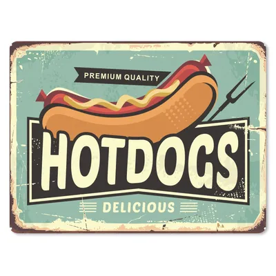 Produktbild von MuchoWow® Mauspad Mousepad Hotdog - Jahrgang - Illustration 23x19 cm - Mousepads - Maus Mat - Pad - Mausunterlage - Schreibtischunterlage - Mauspad