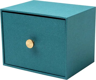 Productafbeelding van Fotodozen met lade - Opbergdozen Kaarten - Foto's Archiveren - Inclusief 4 Scheidingskaarten - 2 stuks - Blauw